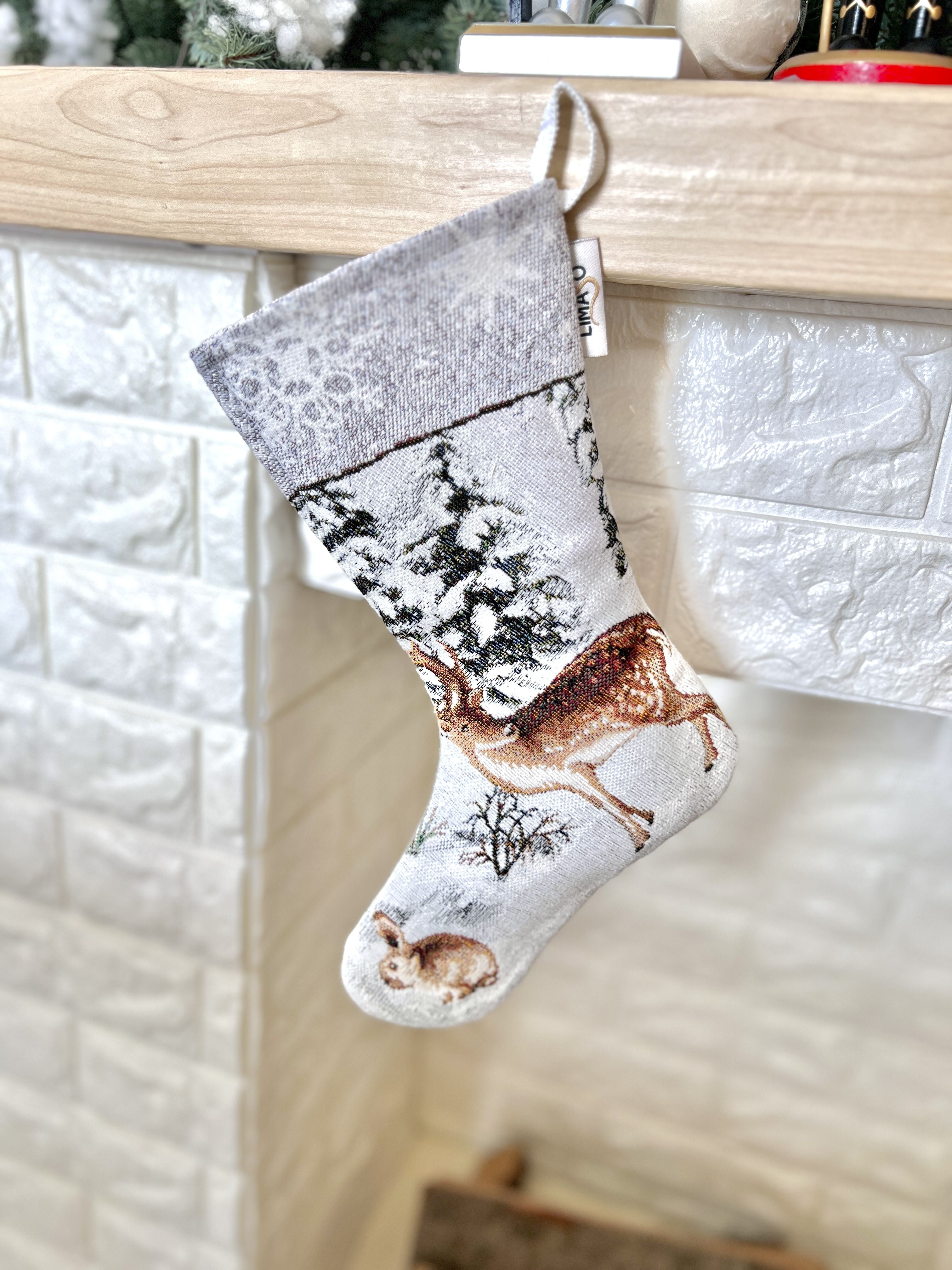 Holiday Stocking «Winter» With microfibre & silver lurex Limaso Textile