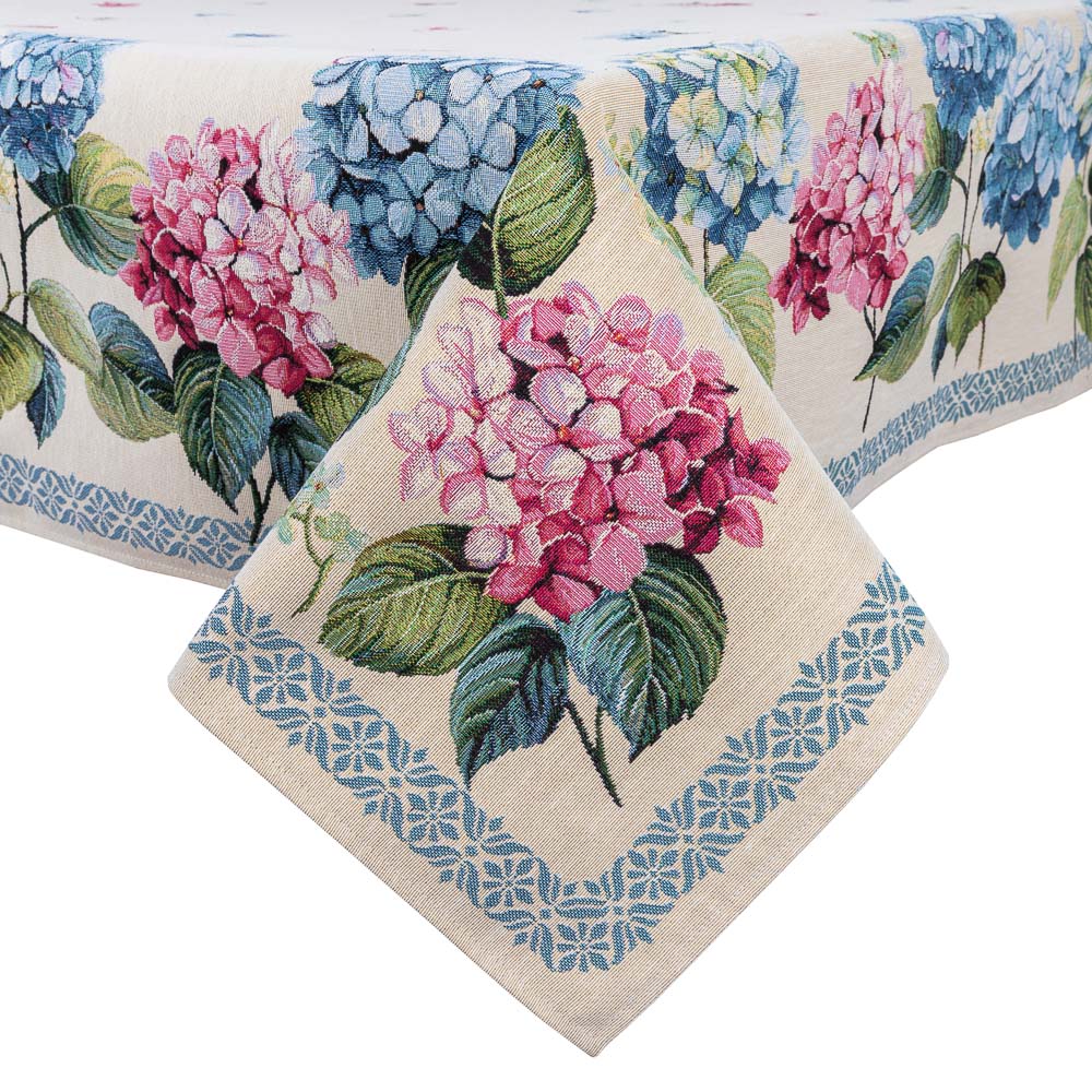 Rectangular tablecloth «Hydrangea» - Premium Tapestry - Textile4Family