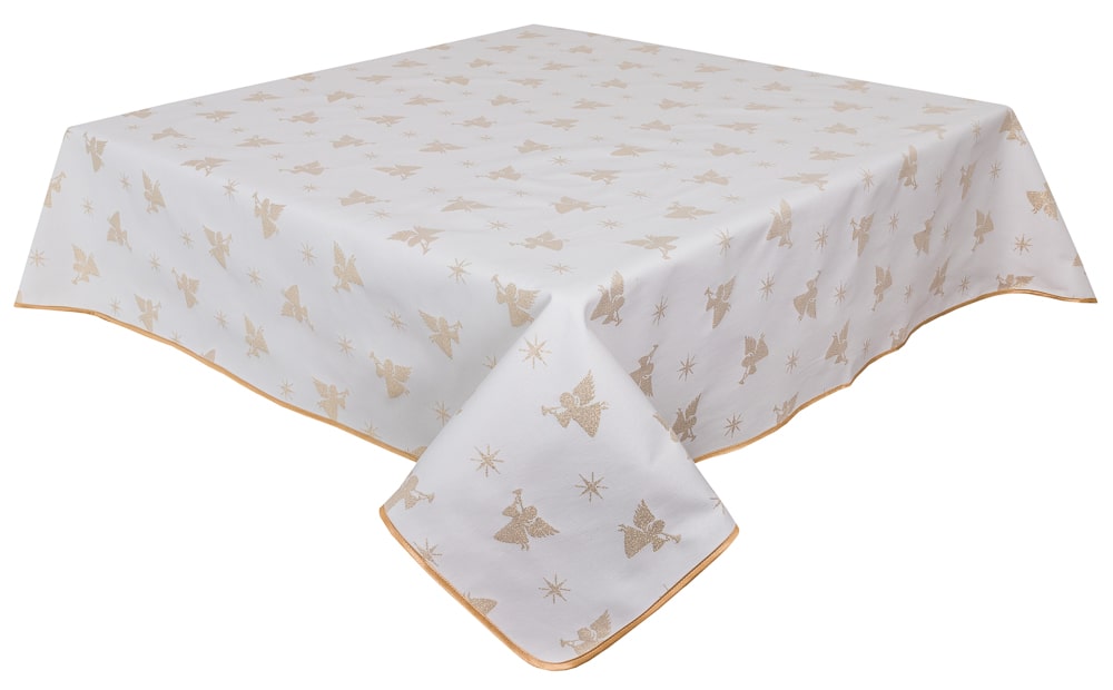 Buy Christmas Tablecloth Double-sided "Good News" (golden lurex) UK Textil4Family