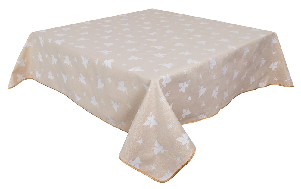 Buy Christmas Tablecloth Double-sided "Good News" (golden lurex) UK Textil4Family