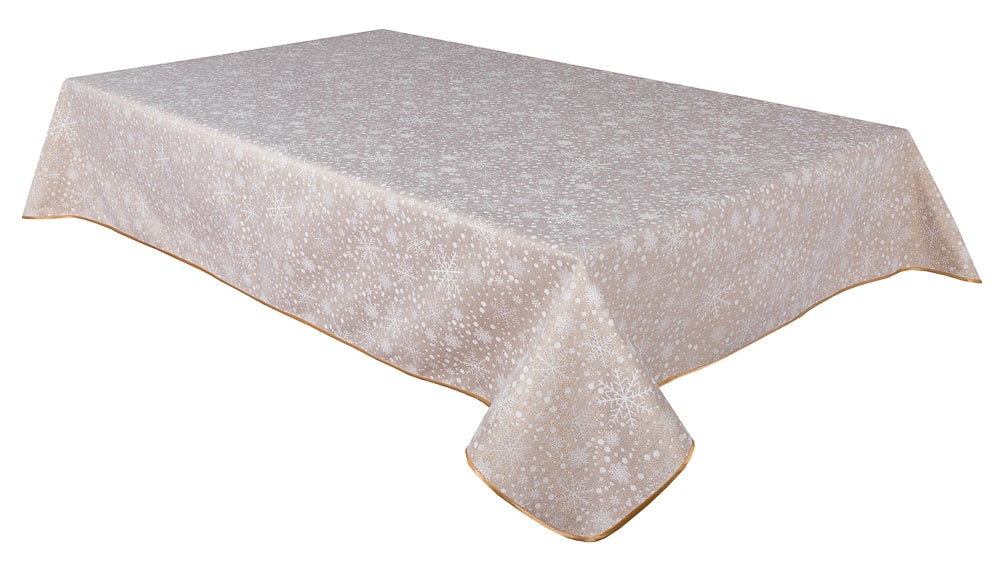 Buy Christmas Tablecloth Double-sided with Teflon coating "WINTER" (golden lurex) UK Textil4Family