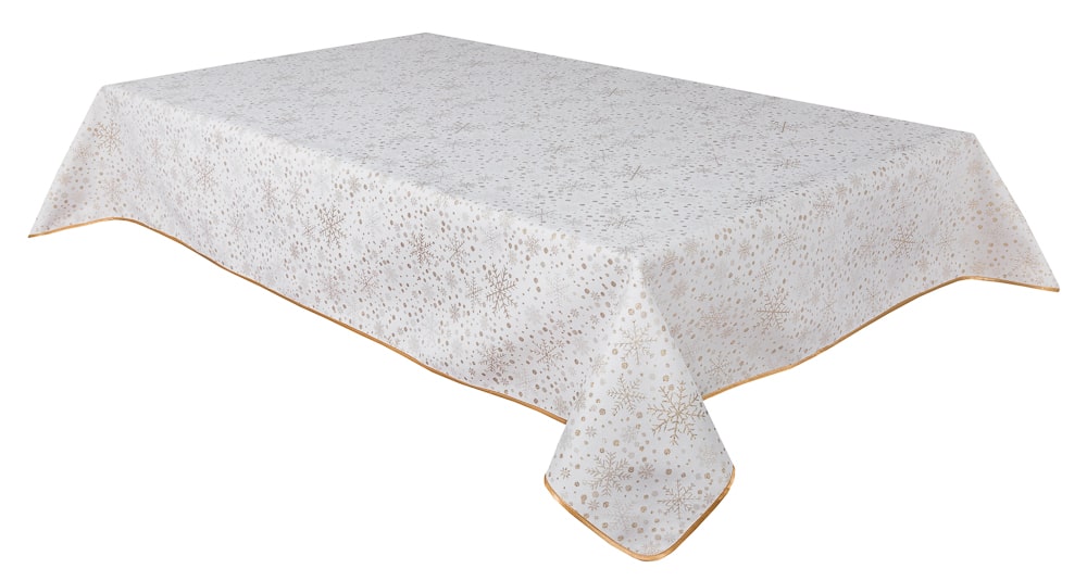 Buy Christmas Tablecloth Double-sided with Teflon coating "WINTER" (golden lurex) UK Textil4Family