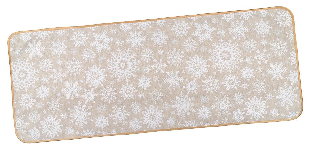 Buy Christmas Table Runner Double-sided with Teflon coating "Snowfall" (golden lurex) UK Textil4Family
