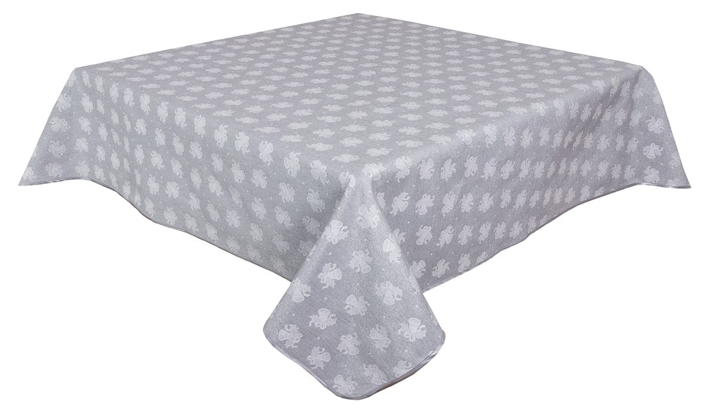Buy Christmas Tablecloth Double-sided "Jingle Bells" (silver lurex) UK Textil4Family