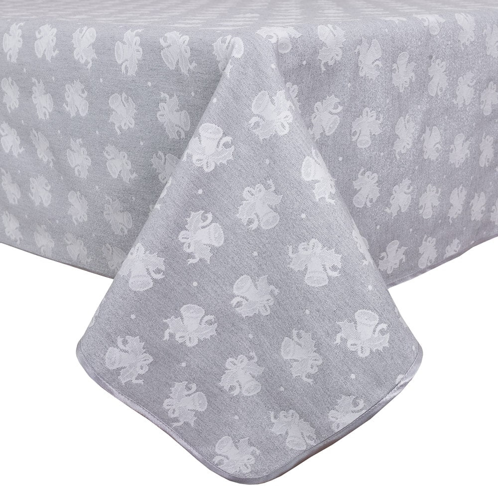 Buy Christmas Tablecloth Double-sided "Jingle Bells" (silver lurex) UK Textil4Family