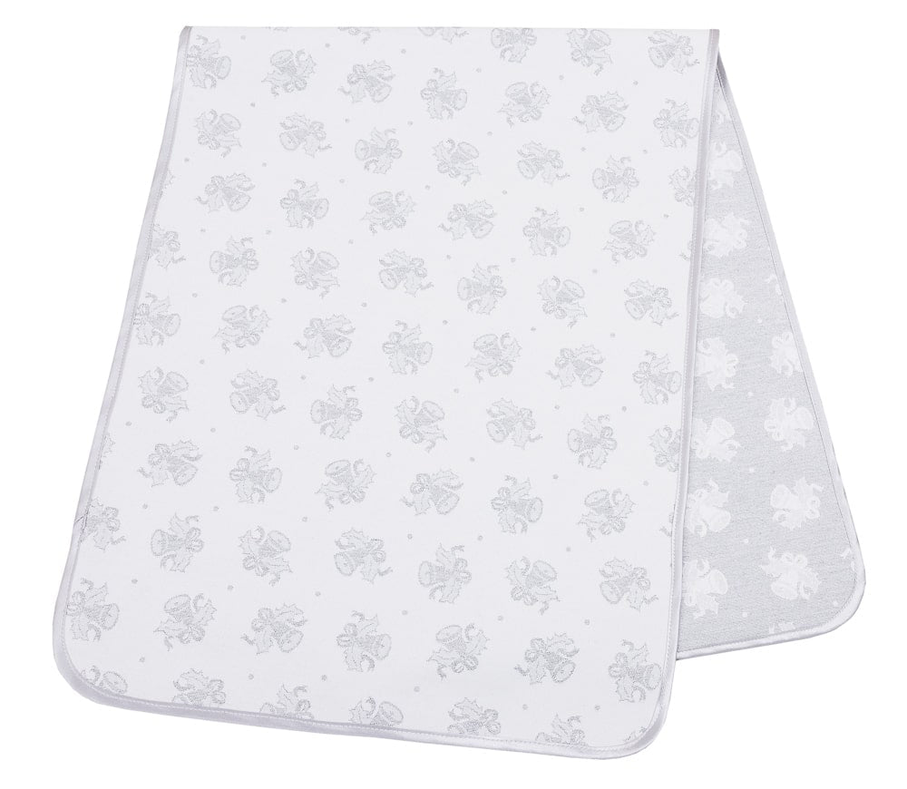 Buy Christmas Table Runner Double-sided "Jingle Bells" (silver lurex) UK Textil4Family