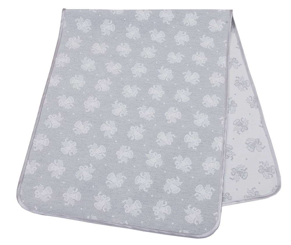 Buy Christmas Table Runner Double-sided "Jingle Bells" (silver lurex) UK Textil4Family