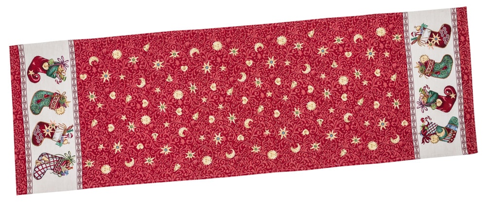 Buy Christmas Tapestry Table Runner "Christmas Stockings" UK Textil4Family