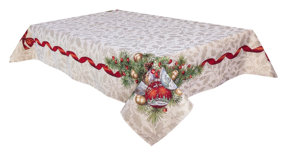 Buy Christmas tapestry Tablecloth "Generous evening" with golden thread UK Textil4Family
