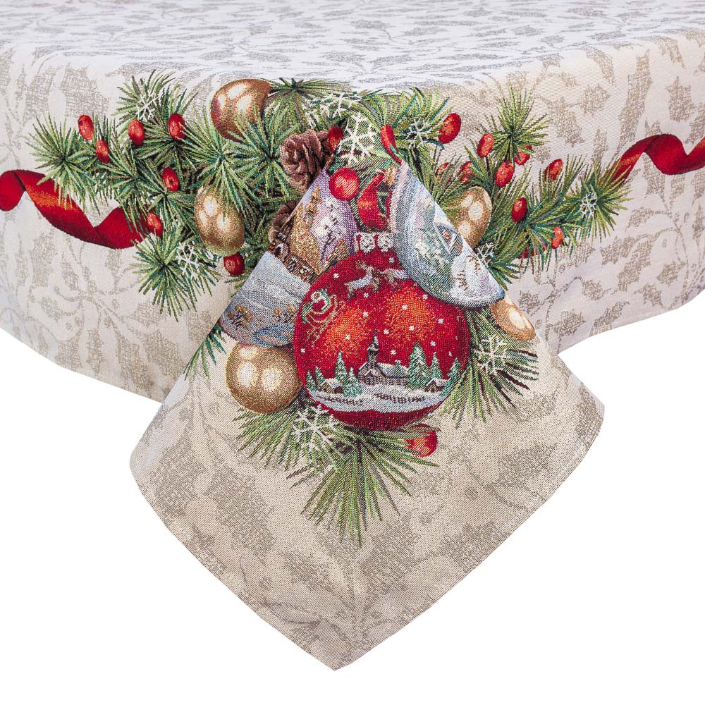 Buy Christmas tapestry Tablecloth "Generous evening" with golden thread UK Textil4Family