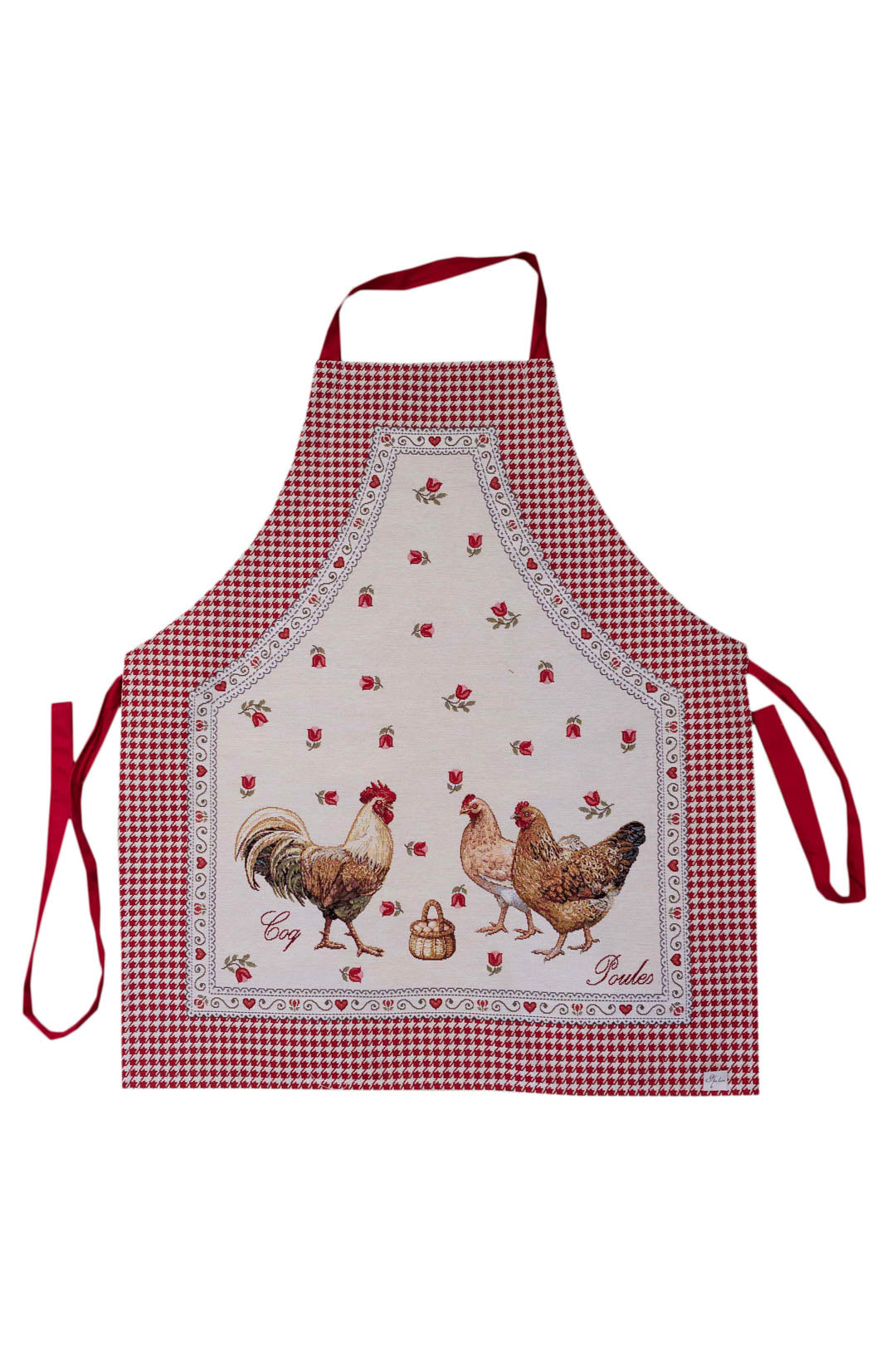 Kitchen Apron «Rooster/Chicken» - Premium Gobelin - Textile4Family