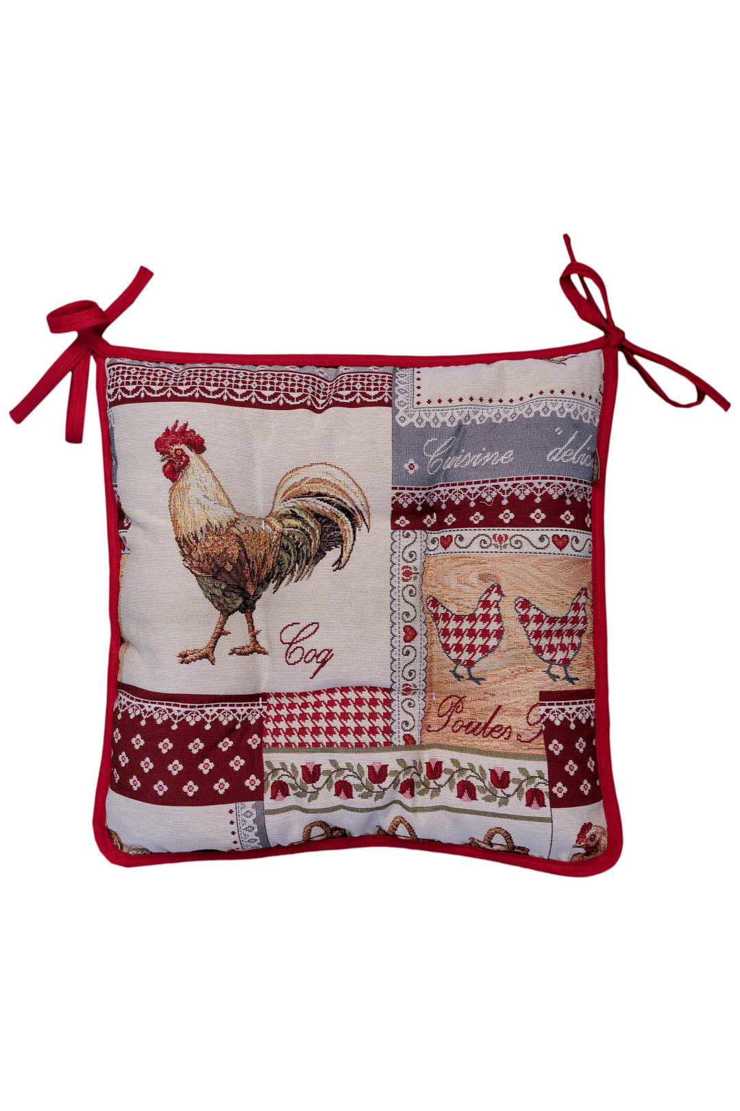 Chair cushion «Rooster/Chicken» - Premium Gobelin - Textile4Family