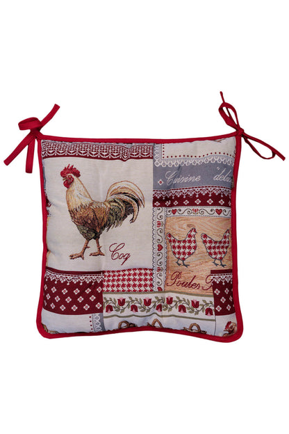 Chair cushion «Rooster/Chicken» - Premium Gobelin - Textile4Family