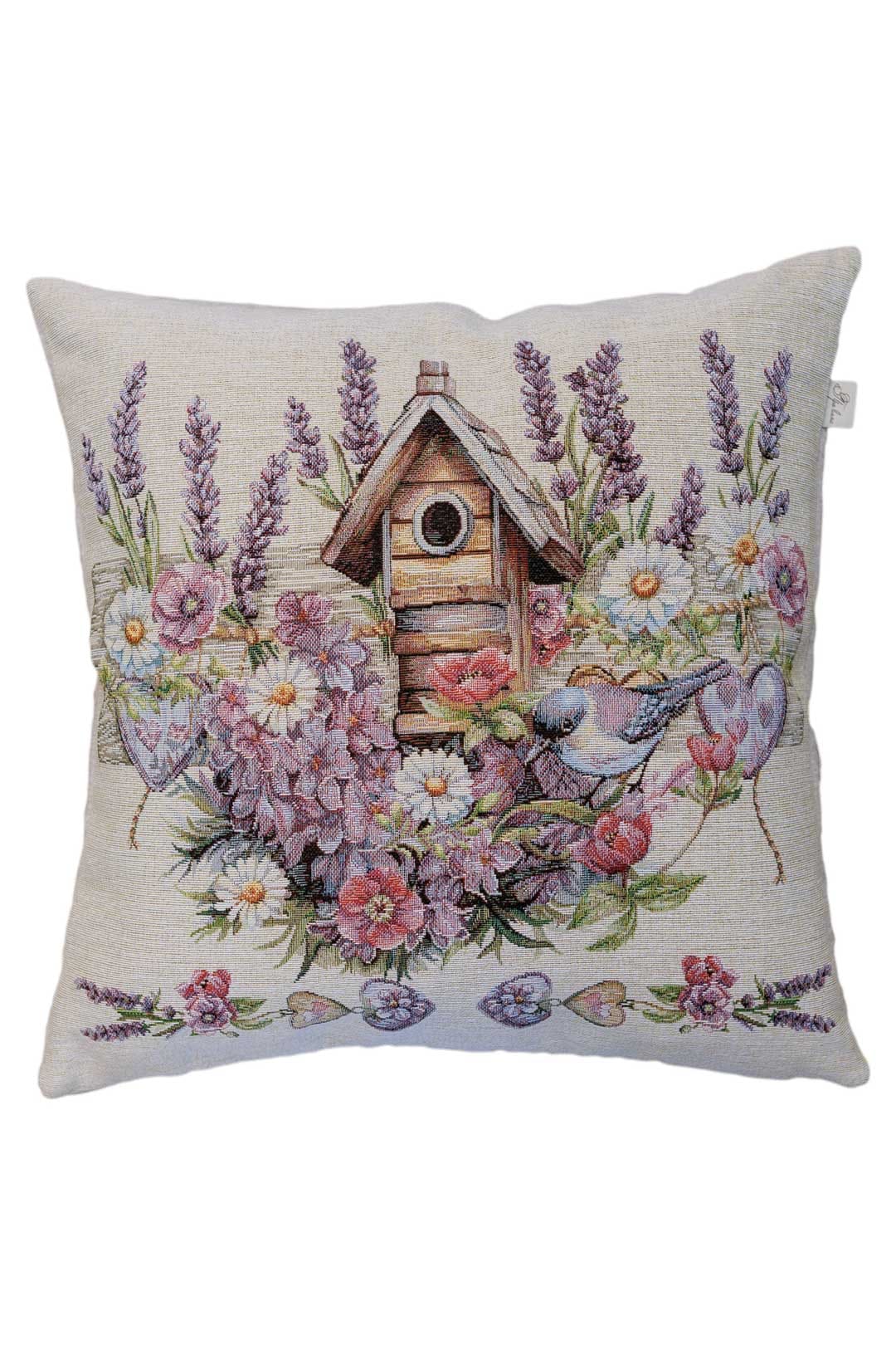 Cushion cover «Lavender bird» - Luxury Tapestry - Textile4Family