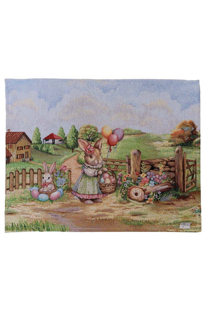 Easter Placemat set «Bunny countryside» - Luxury Tapestry - Textile4Family