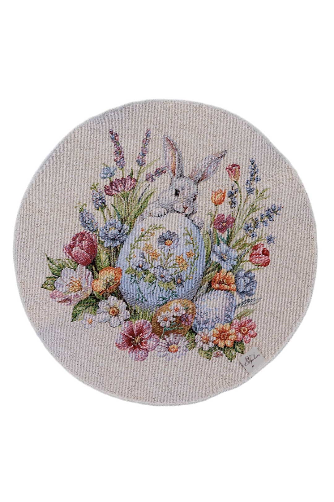 Easter Round Placemat set «Spring Easter Eggs» - Luxury Tapestry - Textile4Family
