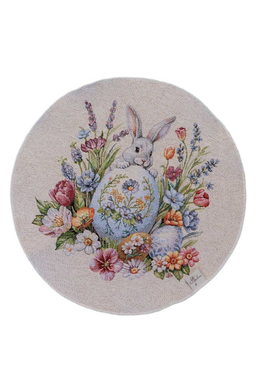 Easter Round Placemat set «Spring Easter Eggs» - Luxury Tapestry - Textile4Family