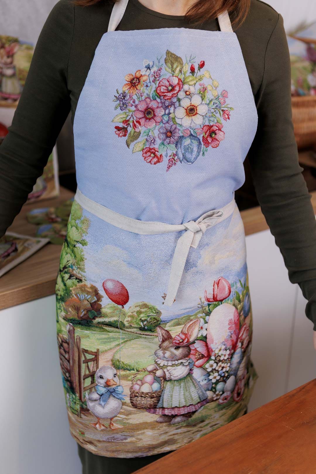Easter Kitchen Apron «Bunny countryside» - Luxury Tapestry - Textile4Family