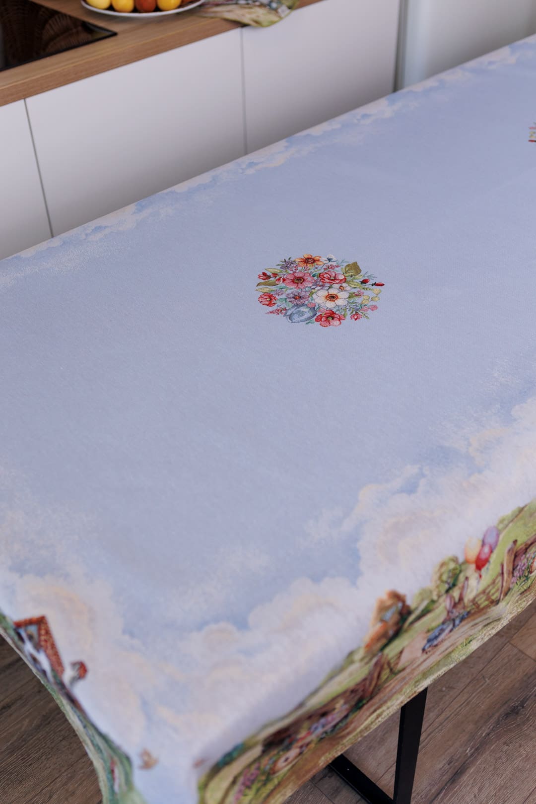 Easter Rectangular tablecloth «Bunny countryside» - Luxury Tapestry - Textile4Family