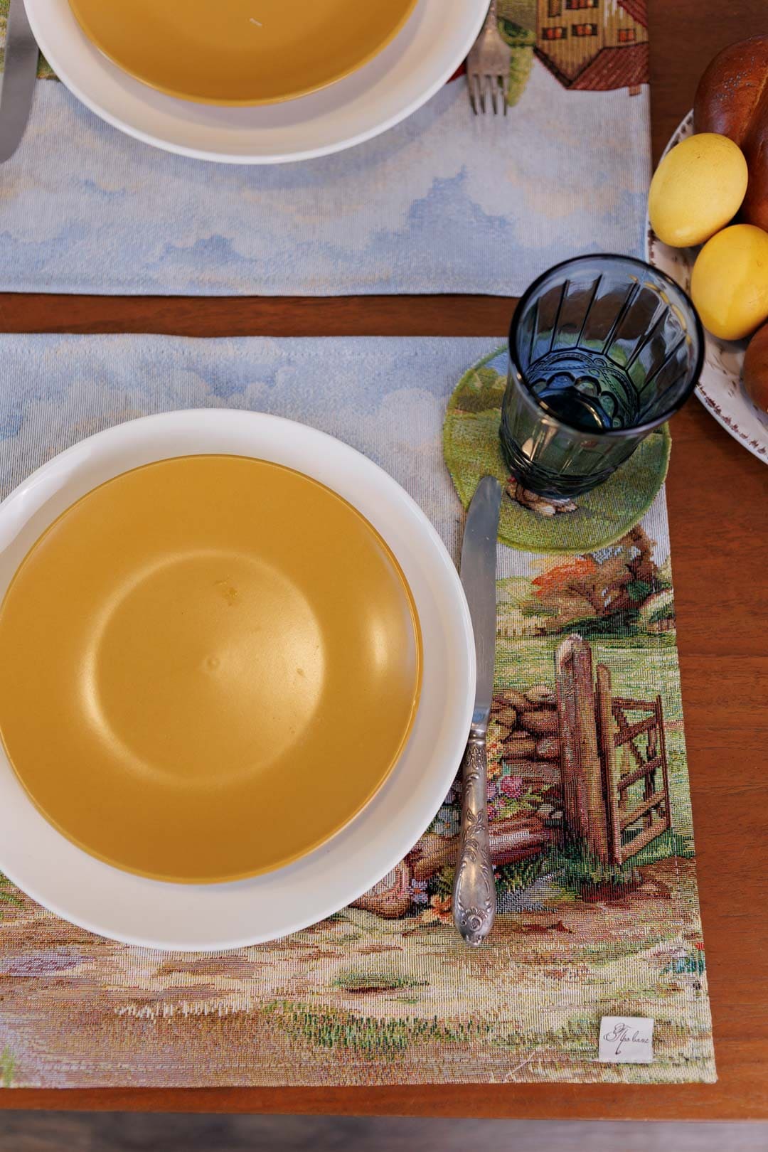 Easter Placemat set «Bunny countryside» - Luxury Tapestry - Textile4Family