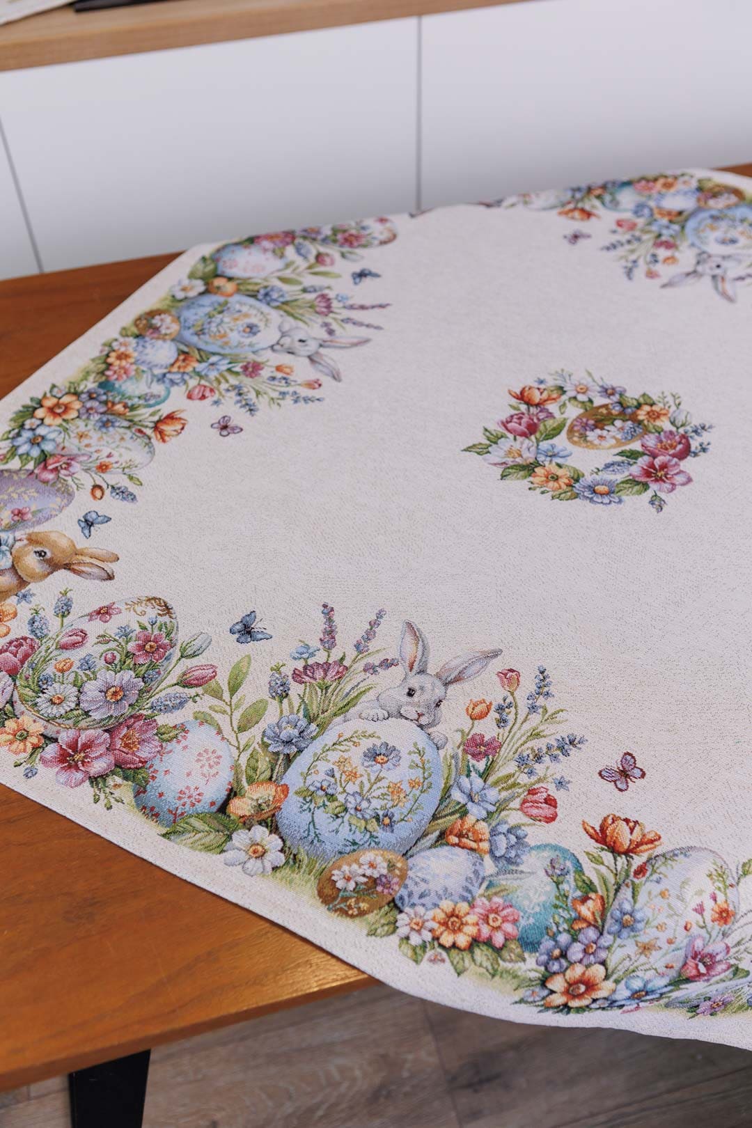 Easter Square tablecloth «Spring Easter Eggs» - Luxury Tapestry - Textile4Family