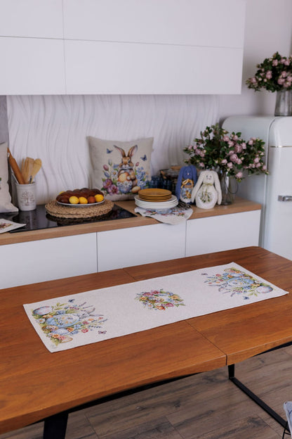 Easter Table Runner «Spring Easter Eggs» - Luxury Tapestry - Textile4Family