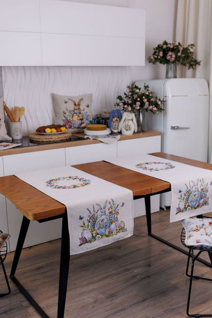 Easter Table Runner «Spring Easter Eggs» - Luxury Tapestry - Textile4Family