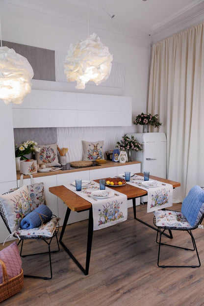 Easter Table Runner «Spring Easter Eggs» - Luxury Tapestry - Textile4Family
