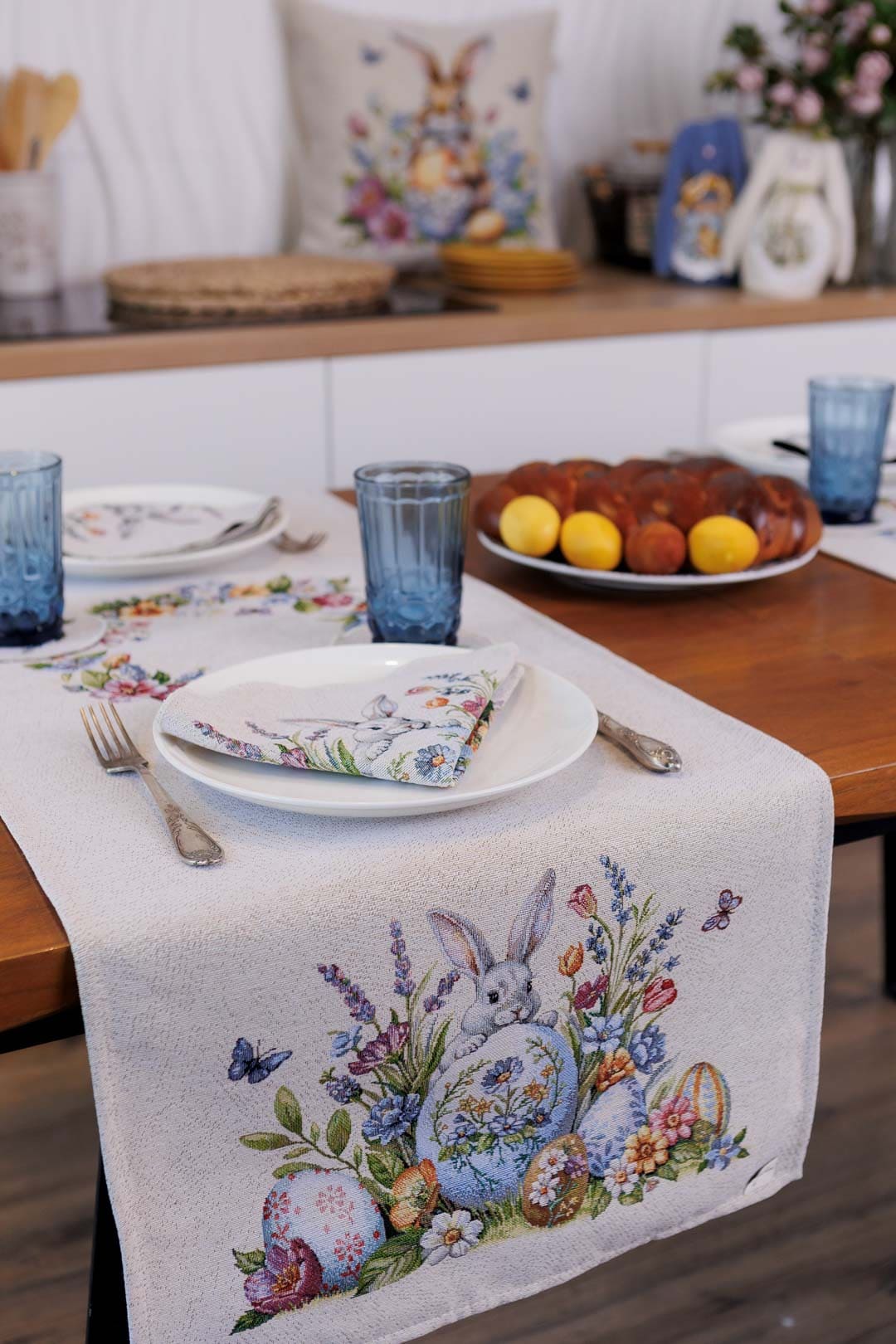 Easter Table Runner «Spring Easter Eggs» - Luxury Tapestry - Textile4Family