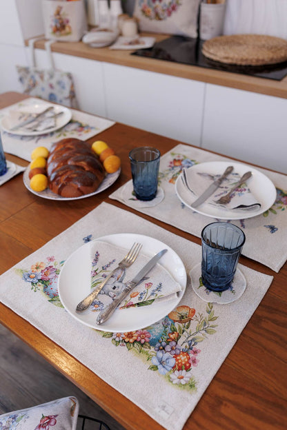Easter Placemat set «Spring Easter Eggs» - Luxury Tapestry - Textile4Family