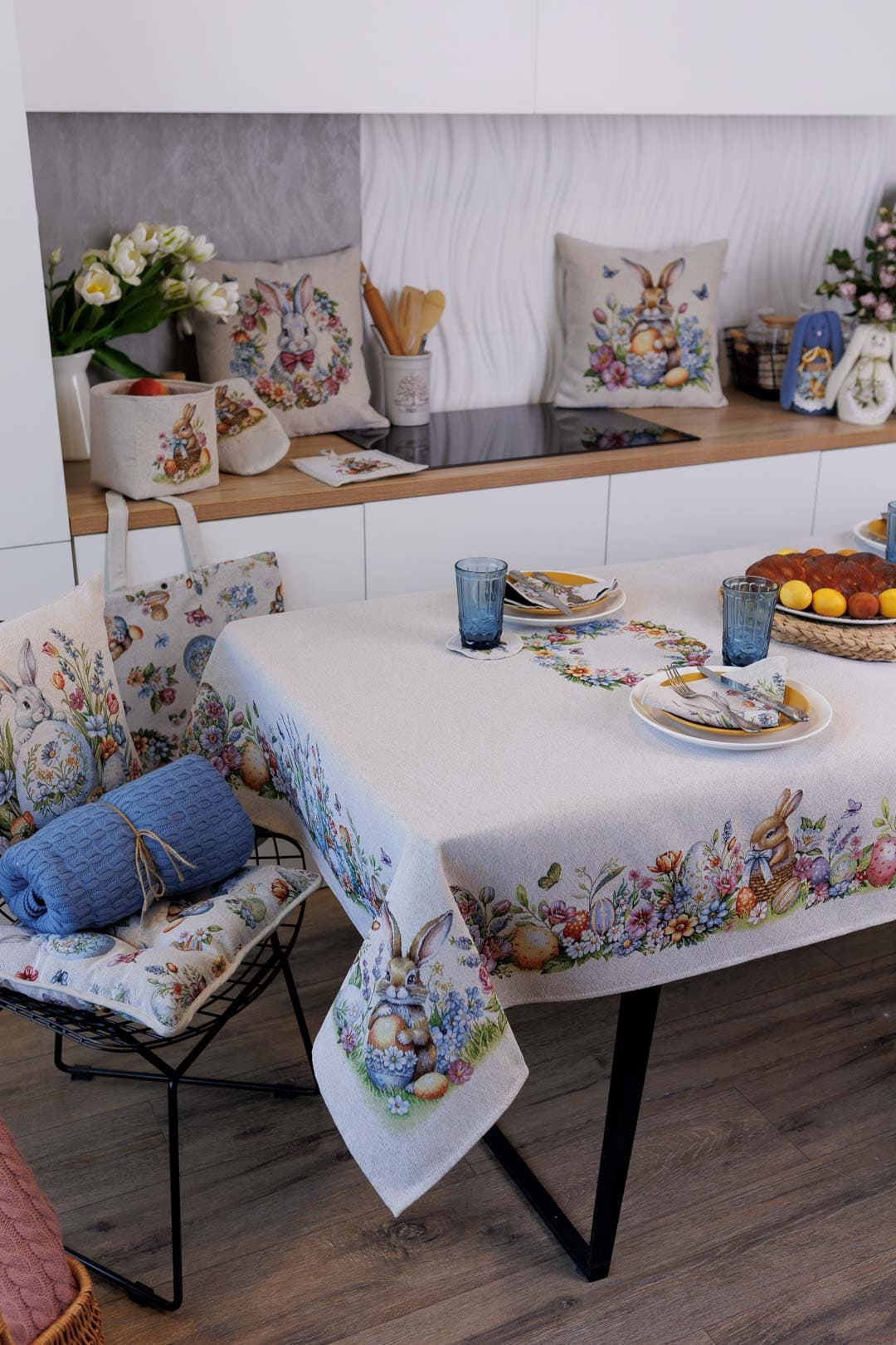 Easter Rectangular tablecloth «Spring Easter Eggs» - Luxury Tapestry - Textile4Family