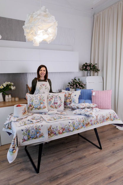 Easter Rectangular tablecloth «Spring Easter Eggs» - Luxury Tapestry - Textile4Family
