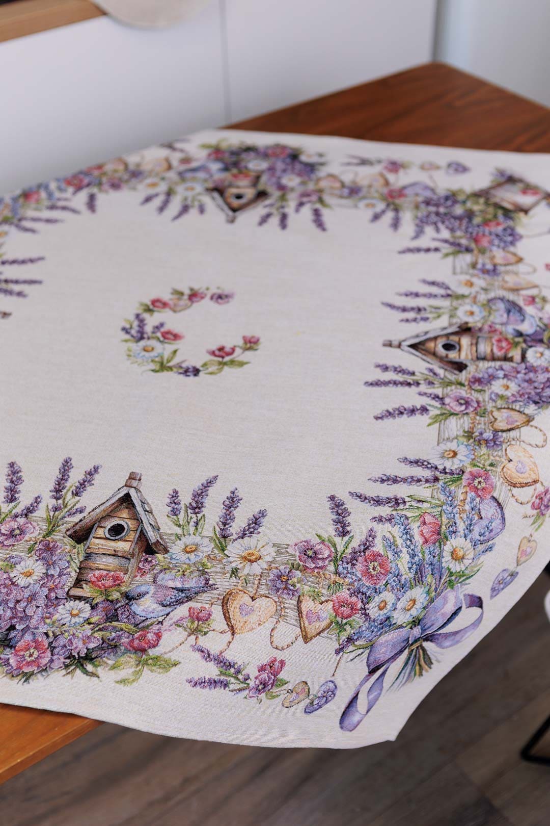 Square tablecloth «Lavender» - Luxury Tapestry - Textile4Family