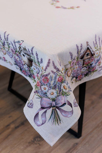 Rectangular tablecloth «Lavender» - Luxury Tapestry - Textile4Family