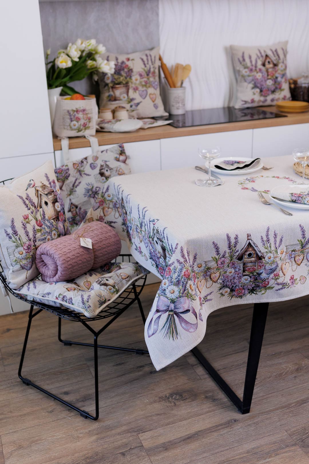 Rectangular tablecloth «Lavender» - Luxury Tapestry - Textile4Family