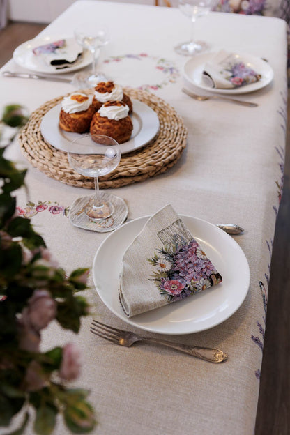 Round Placemat set «Lavender» - Luxury Tapestry - Textile4Family