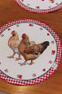 Round Placemat set «Rooster/Chicken» - Premium Gobelin - Textile4Family