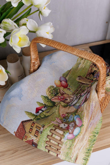 Easter Placemat set «Bunny countryside» - Luxury Tapestry - Textile4Family