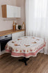 Oval Tablecloth «Rooster/Chicken» - Premium Gobelin - Textile4Family