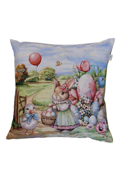 Easter Cushion cover «Bunny countryside-2» - Luxury Tapestry - Textile4Family