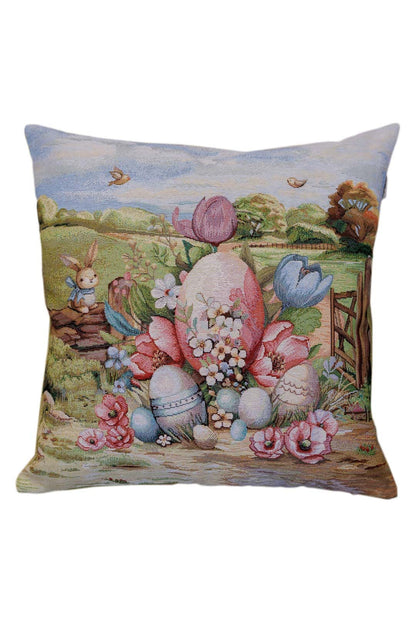 Easter Cushion cover «Bunny countryside-3» - Luxury Tapestry - Textile4Family