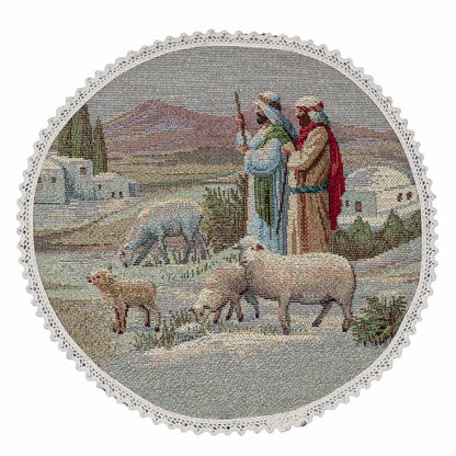 Christmas placemats «Nativity scene» with golden thread