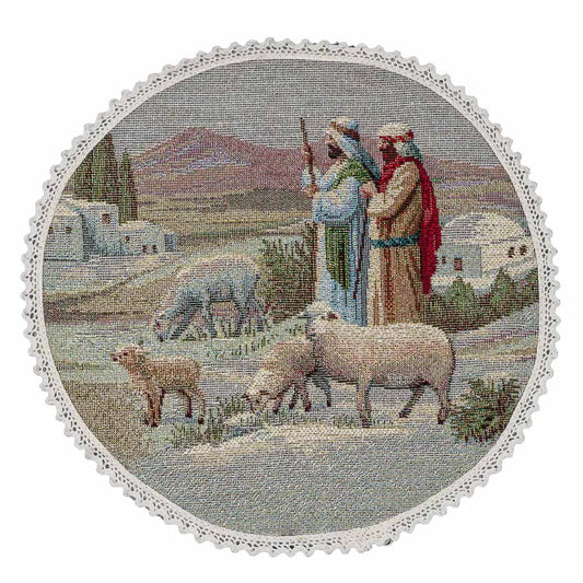 Christmas placemats «Nativity scene» with golden thread