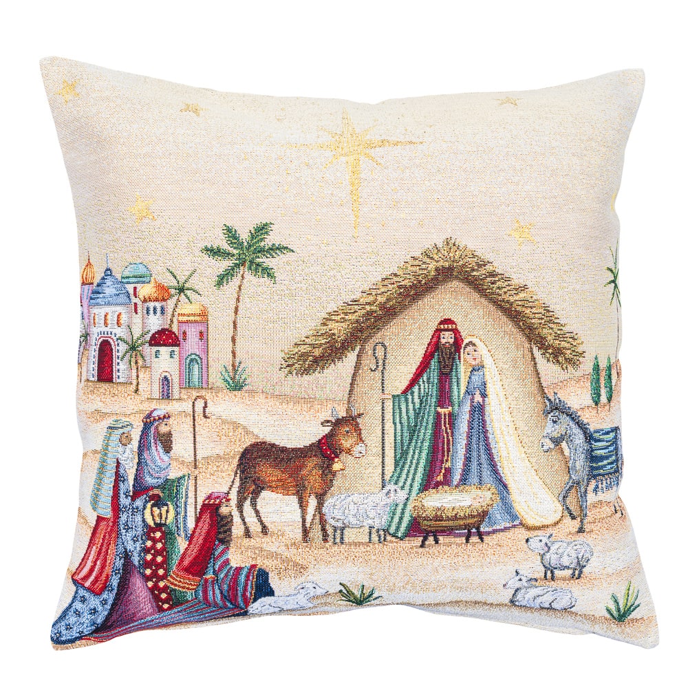 Christmas Cushion cover «Adara» with Golden Lurex - Luxury Tapestry - Textile4Family