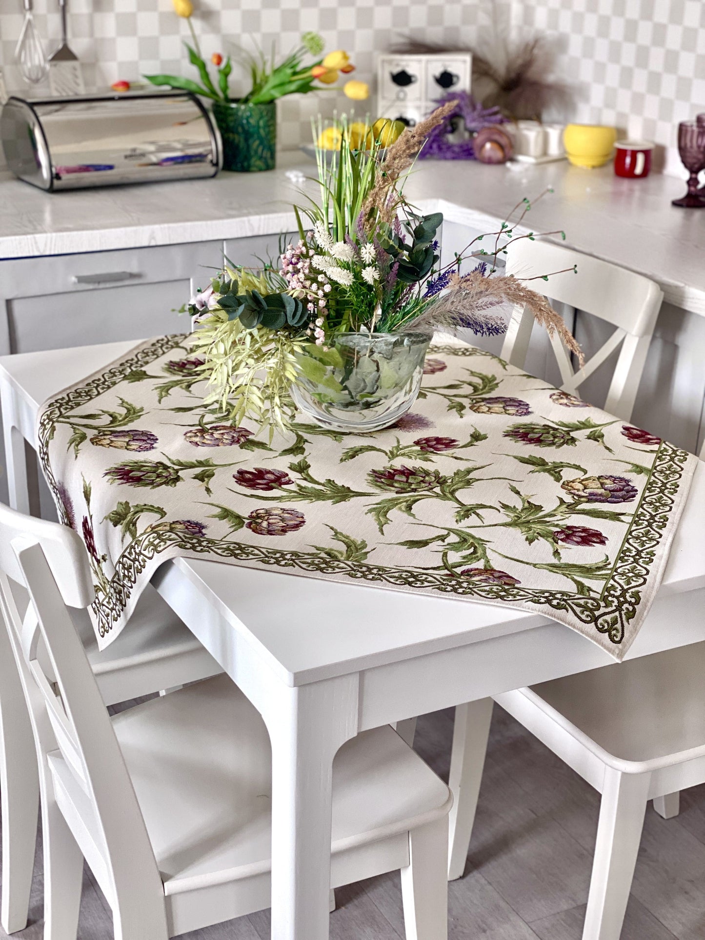 Square tablecloth «Artichoke» - Premium Gobelin - Textile4Family