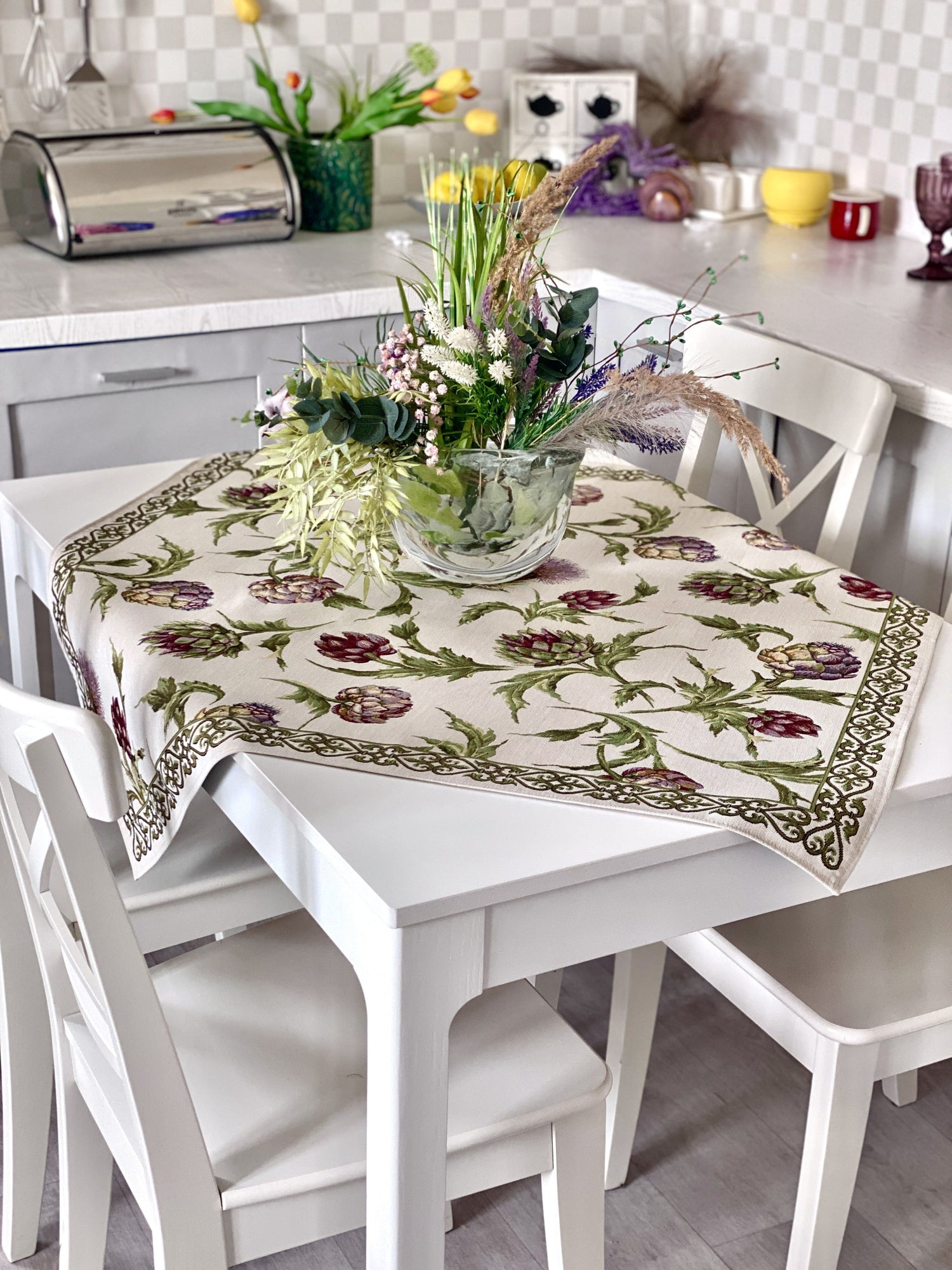Square tablecloth «Artichoke» - Premium Gobelin - Textile4Family