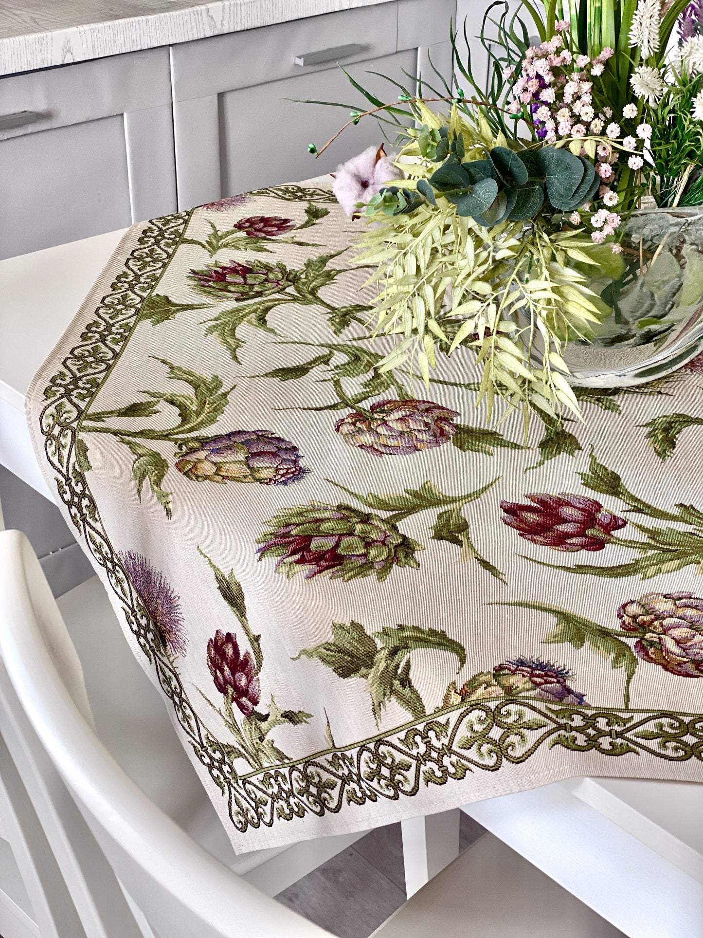 Square tablecloth «Artichoke» - Premium Gobelin - Textile4Family
