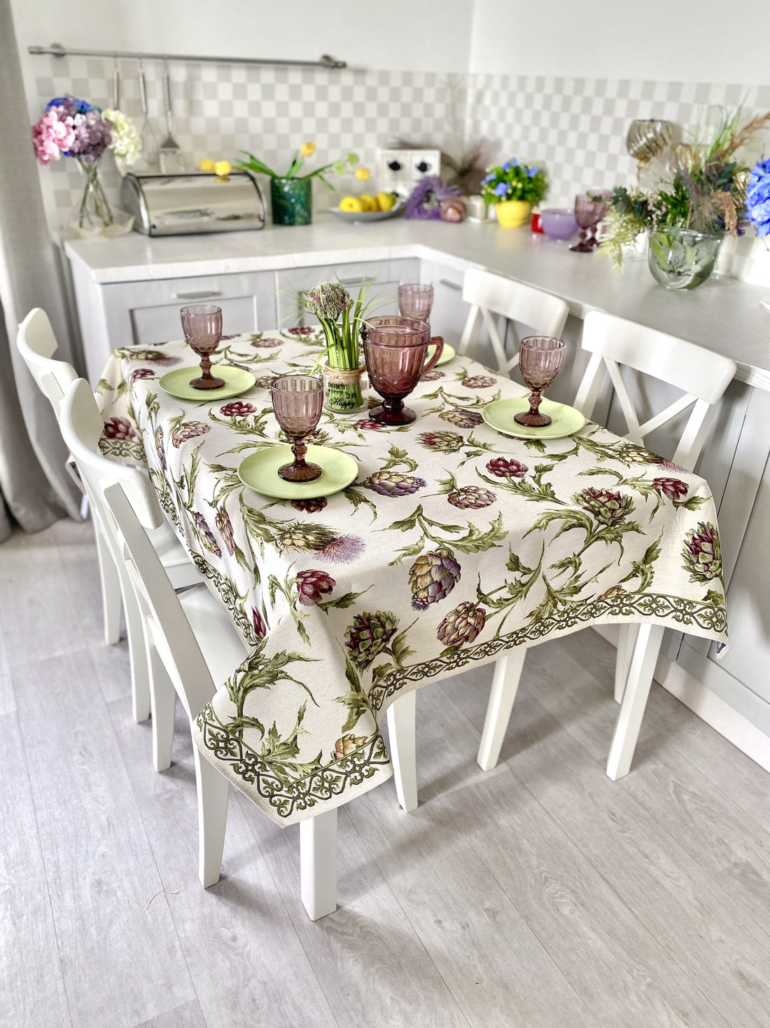 Rectangular tablecloth «Artichoke» - Premium Gobelin - Textile4Family