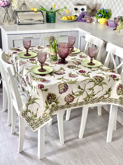 Rectangular tablecloth «Artichoke» - Premium Gobelin - Textile4Family