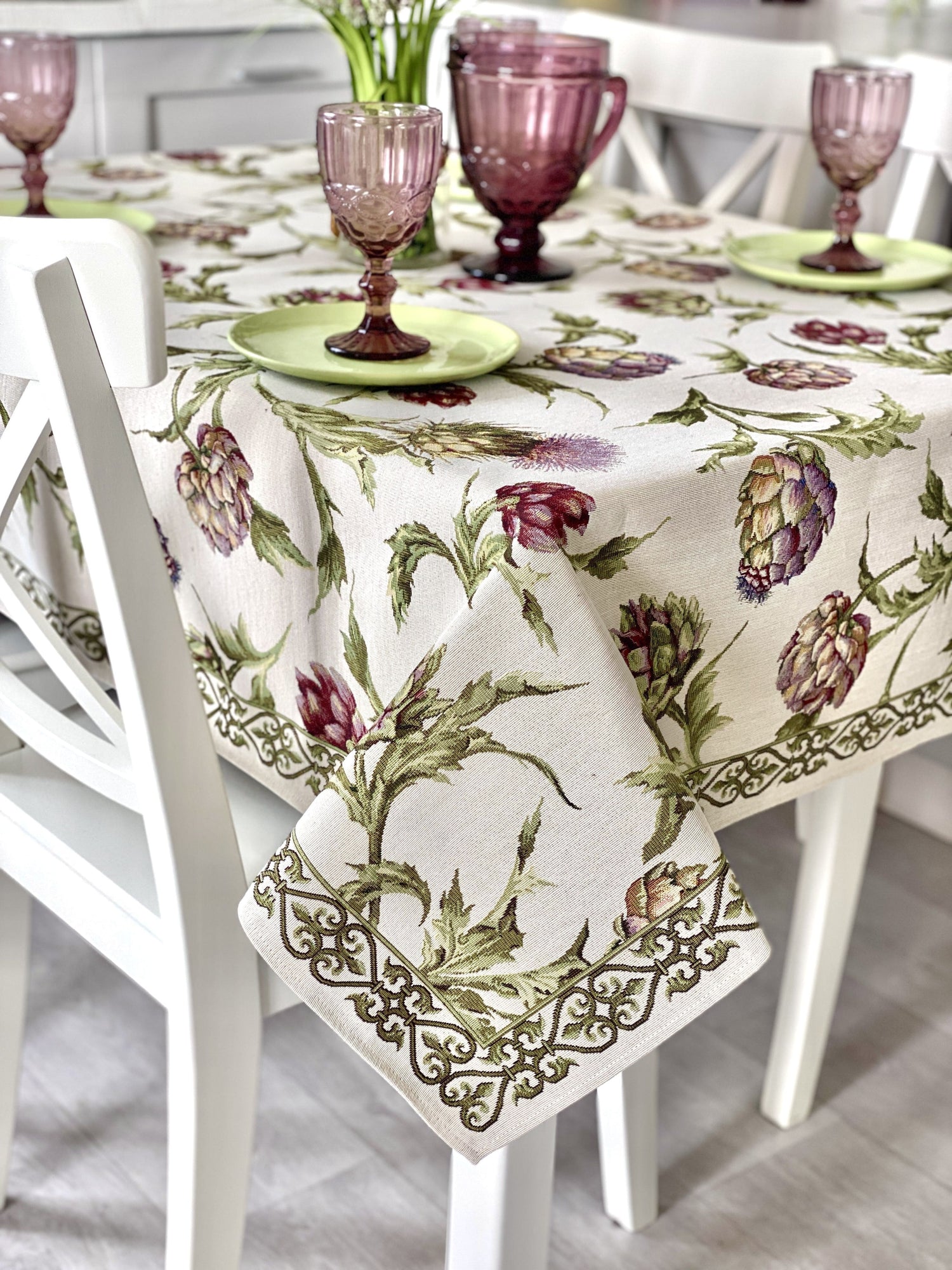 Rectangular tablecloth «Artichoke» - Premium Gobelin - Textile4Family